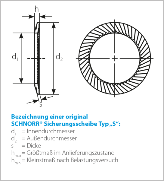 Sicherungsscheibe Typ „S” - Schnorr GmbH